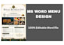design professional ms word restaurant menus
